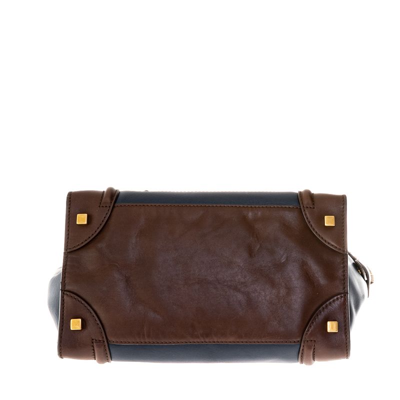 Bolsa-Celine-Luggage-Bicolor-Azul-e-Marrom