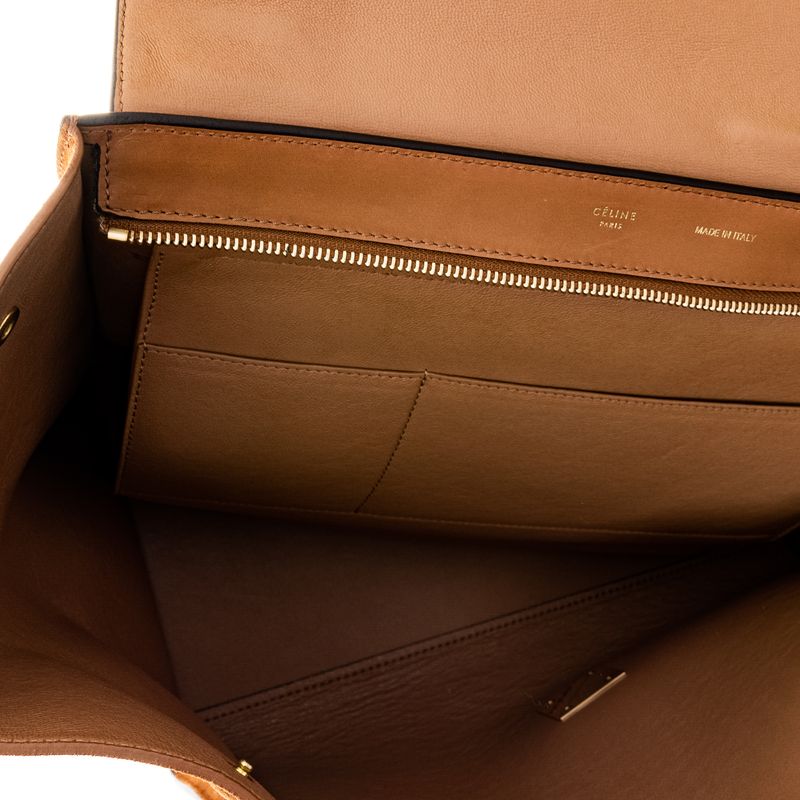 Bolsa-Celine-Trapeze-Caramelo-Couro-e-Camurca