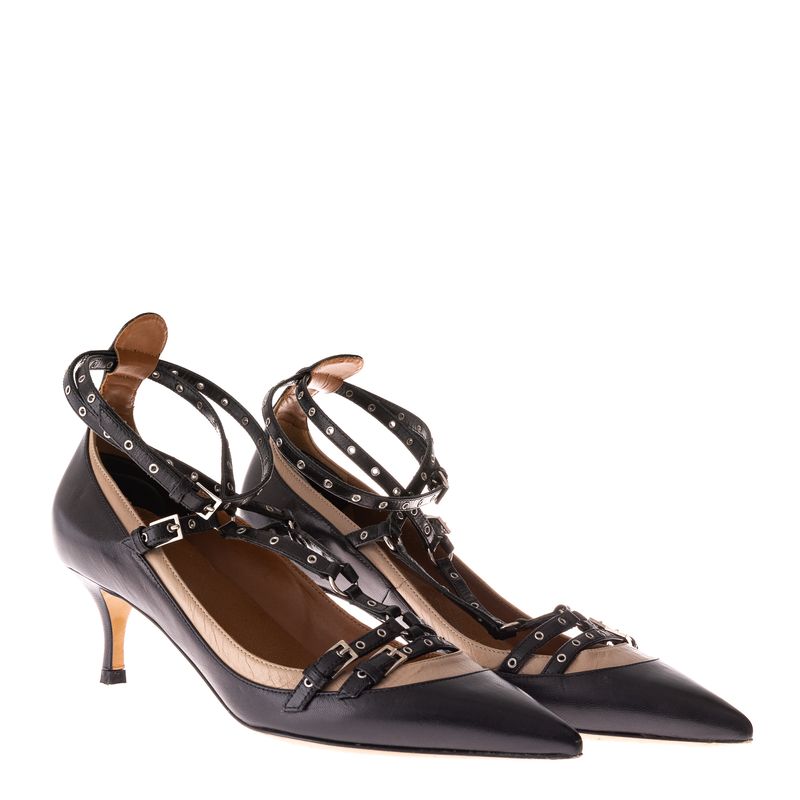 Scarpin-Valentino-Couro-Preto-e-Bege