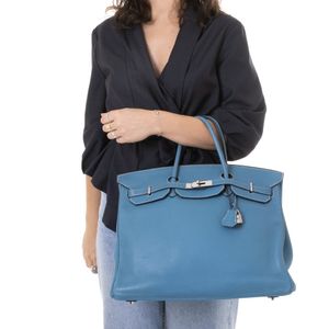 Bolsa Hermès Birkin 40 Azul