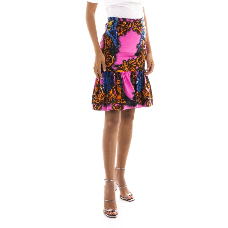 Saia-Peplum-Prada-Rosa-Estampada