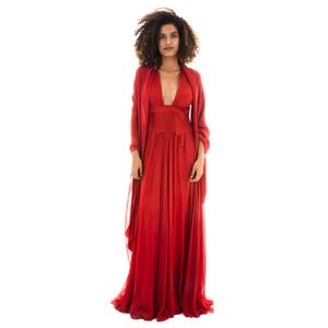 Vestido Longo Printing Vermelho