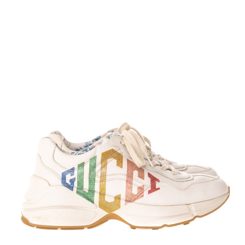 Tenis-Gucci-Rhyton-Couro-Branco