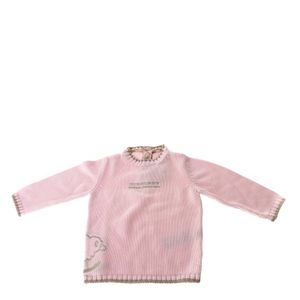 Sueter Burberry Infantil Rosa Claro Algodão