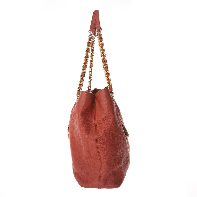 Bolsa-Moschino-Couro-Vermelho