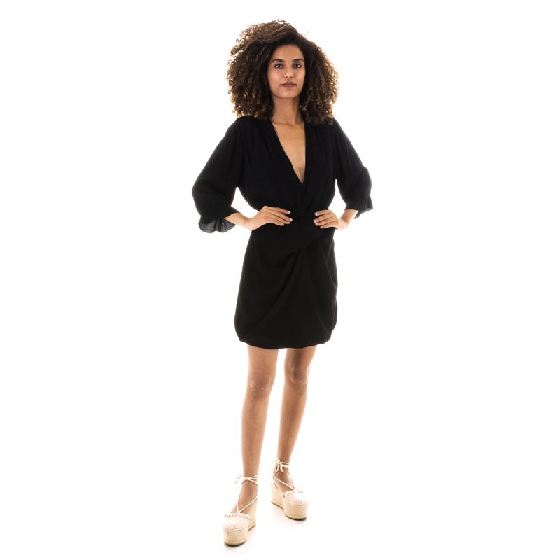 Vestido-Cris-Barros-Curto-Preto-com-Amarracao