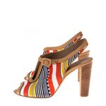 Sandalia-Hermes-Couro-Caramelo-Tecido-Multicolor