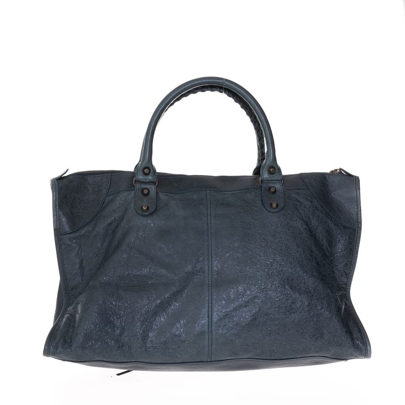 Bolsa-Balenciaga-Work-Couro-Azul-Petroleo