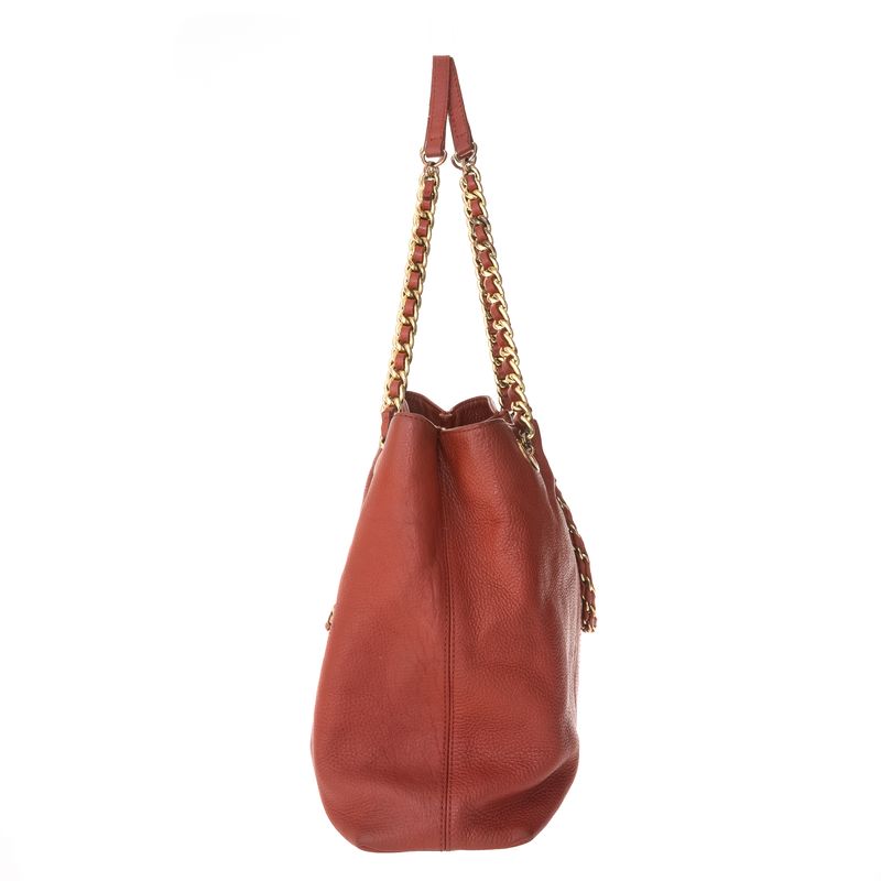 Bolsa-Moschino-Couro-Vermelho