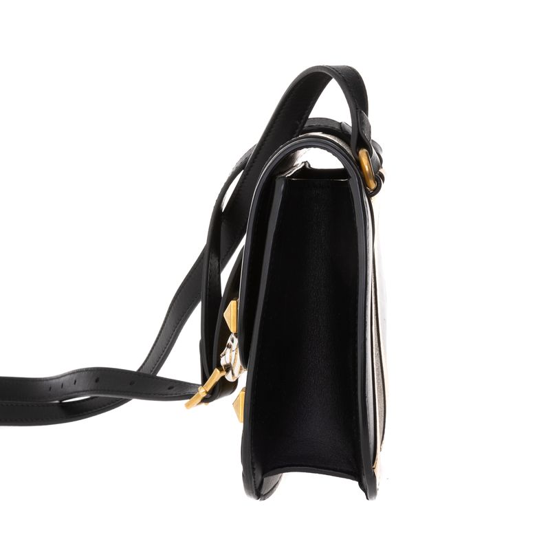 Bolsa-Gucci-Osiride-GG-Supreme-Couro-Dourado-e-Preto