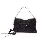 Bolsa-Balenciaga-Classic-City-Tweed-Preto