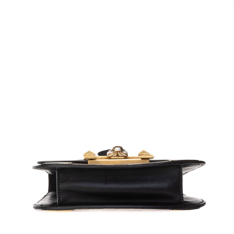 Bolsa-Gucci-Osiride-GG-Supreme-Couro-Dourado-e-Preto