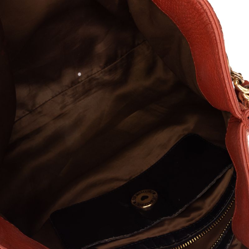 Bolsa-Moschino-Couro-Vermelho