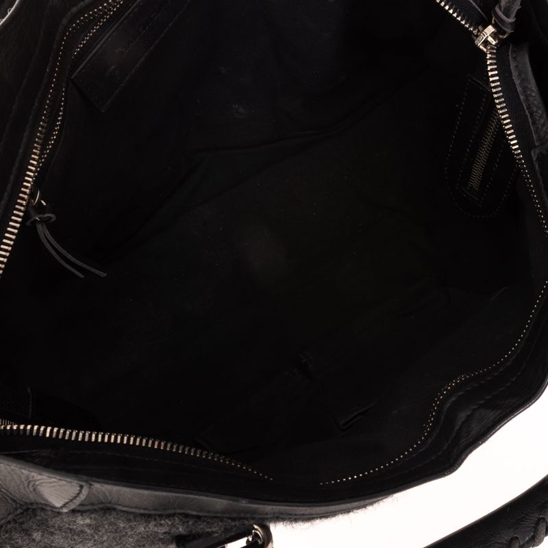 Bolsa-Balenciaga-Classic-City-Tweed-Preto