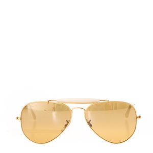 Óculos Ray Ban Aviador Dourado e Branco