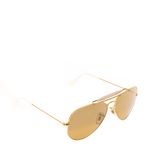 66424-Oculos-Ray-Ban-Aviador-Dourado-e-Branco-verso