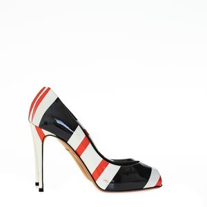 Peep Toe Dolce Gabbana Verniz Tricolor