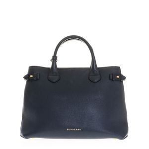 Bolsa Burberry Couro Azul Marinho