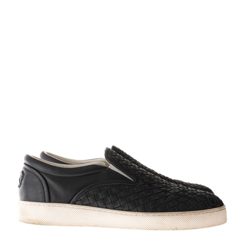 Slipper-Bottega-Venetta-Couro-Preto