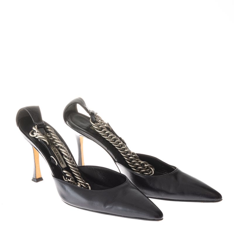 Sapato-Manolo-Blahnik-Preto-com-Corrente