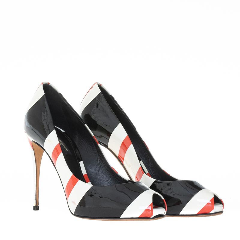 Peep-Toe-Dolce-Gabbana-Verniz-Tricolor