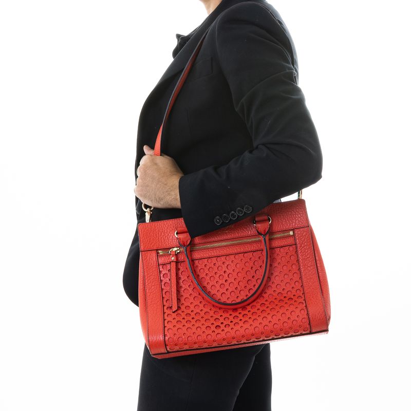Bolsa-Kate-Spade-Couro-Coral-Recortes-Circulares