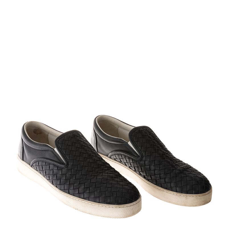 Slipper-Bottega-Venetta-Couro-Preto