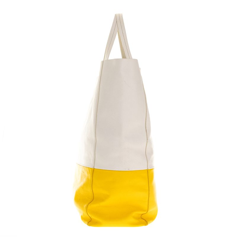 Bolsa-Celine-Cabas-Branco-e-Amarelo