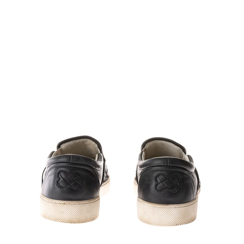 Slipper-Bottega-Venetta-Couro-Preto