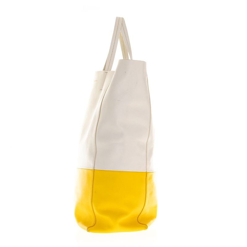 Bolsa-Celine-Cabas-Branco-e-Amarelo