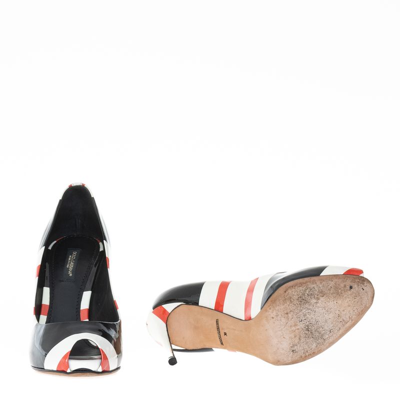 Peep-Toe-Dolce-Gabbana-Verniz-Tricolor