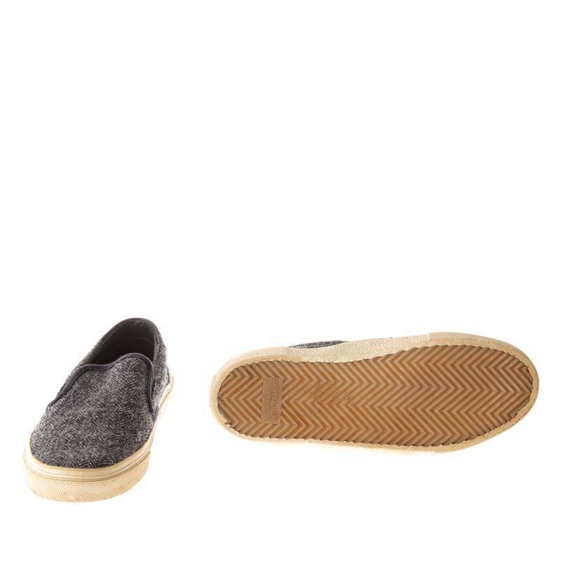 Slip-on-Saint-Laurent-de-Tecido-Cinza