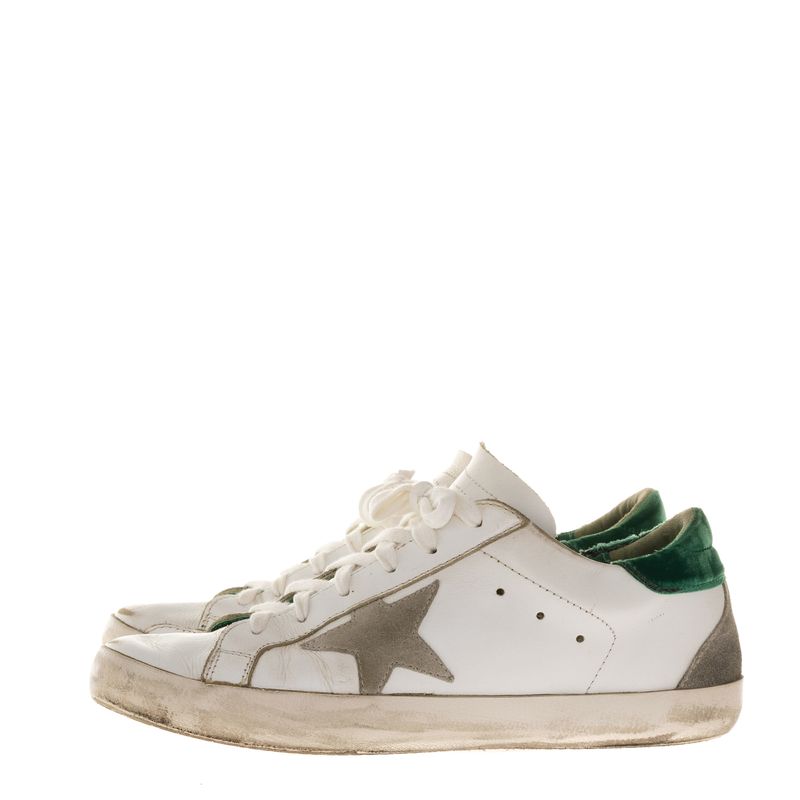 Tenis-Golden-Goose-Superstar-Branco-e-Verde