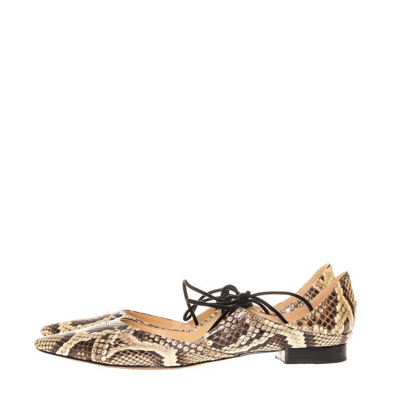 Sapatilha-Alexandre-Birman-Python-Bico-Fino