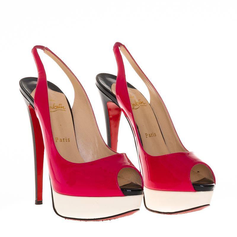 66693-Peep-Toe-Christian-Louboutin-Verniz-Magenta-e-Branco-verso