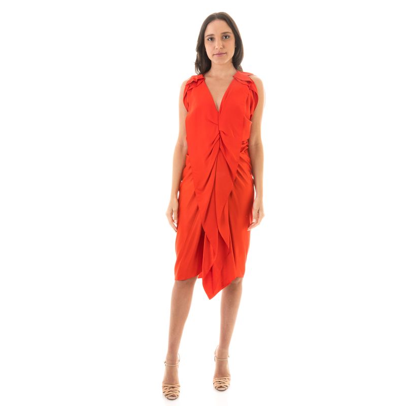 Vestido-Lanvin-Seda-Vermelho
