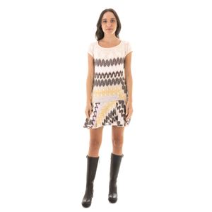 Vestido Missoni Curto Rosa Babado na Barra
