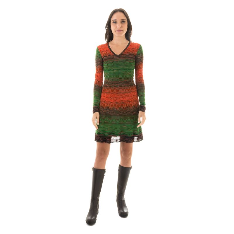 Vestido-Missoni-Laranja-e-Verde