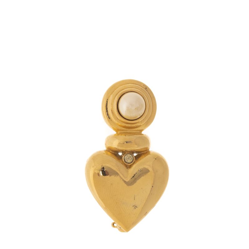 Broche-Vintage-Valentino-Coracao-Dourado-com-Meio-Circulo-Perolado