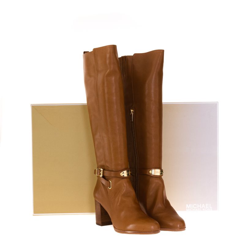 Bota-Michael-Kors-Cano-Alto-Caramelo