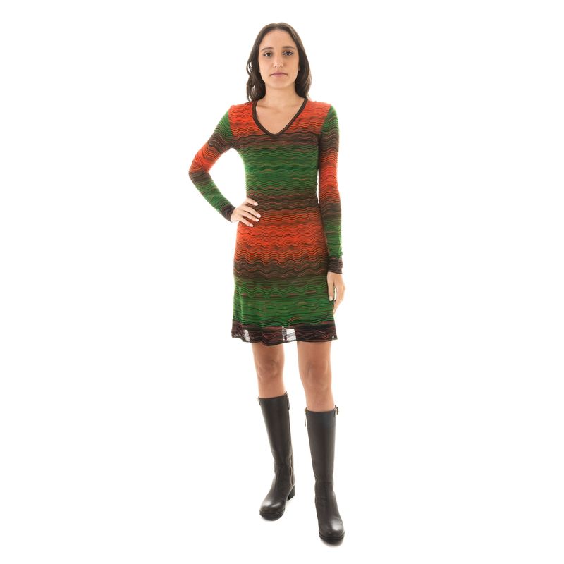 Vestido-Missoni-Laranja-e-Verde
