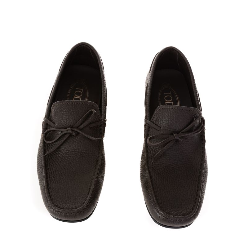 Mocassim-Tods-Couro-Marrom-com-Laco