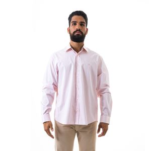 Camisa Burberry Rosa Claro Lisa Manga Longa