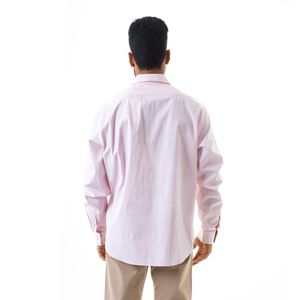 Camisa Burberry Rosa Claro Lisa Manga Longa