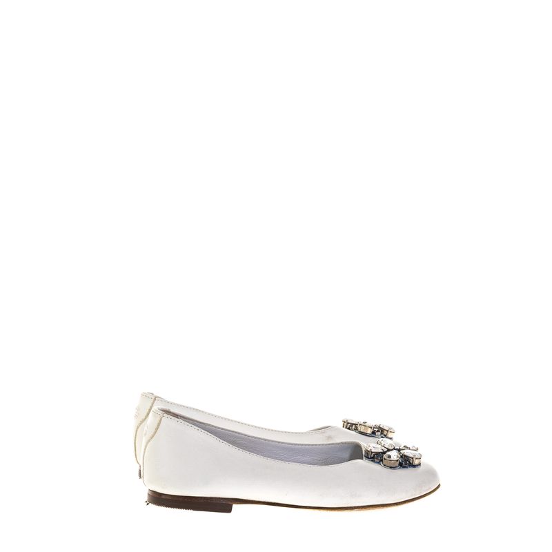 Sapatilha-Dolce---Gabbana-Infantil-Couro-Branco