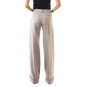 Calça Chloé Alfaiataria Lã Bege