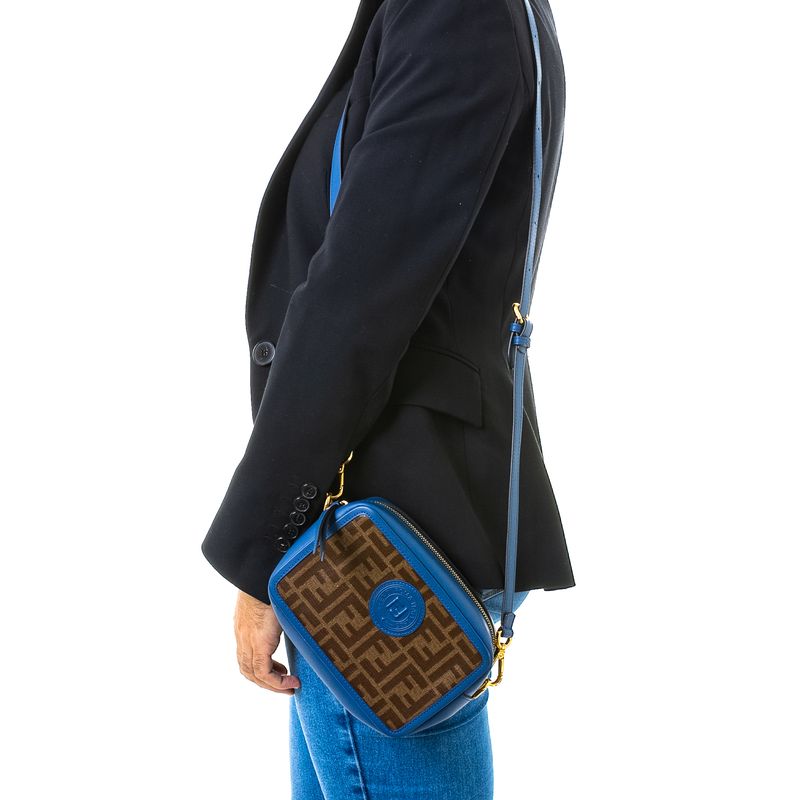 Bolsa-Fendi-Transversal-FF-Monograma-e-Couro-Azul