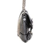 Bolsa-Jimmy-Choo-Couro-e-Malha-Metalica