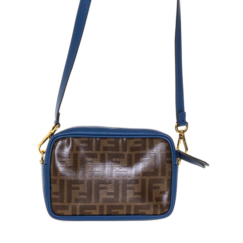 Bolsa-Fendi-Transversal-FF-Monograma-e-Couro-Azul