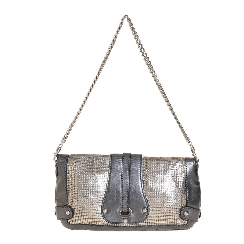 Bolsa-Jimmy-Choo-Couro-e-Malha-Metalica